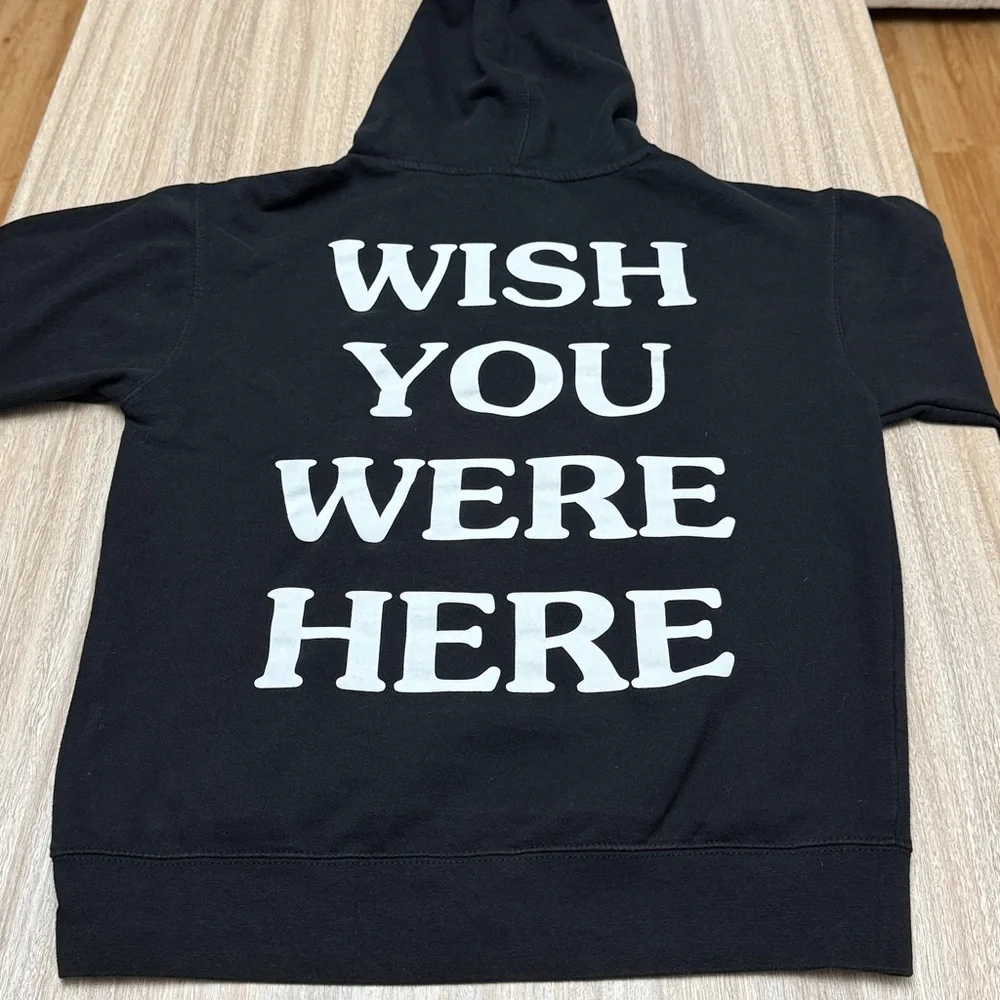 Astroworld Travis Scott Concert Hoodie “Wish You Were Here” Size Medium Black